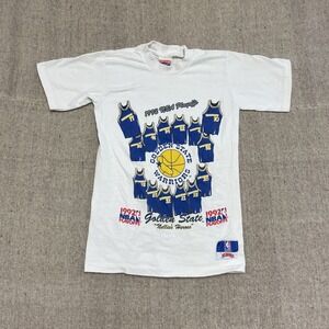 Vintage Nutmag Golden State Warriors Playoffs shirt mens Small white 1990s NBA